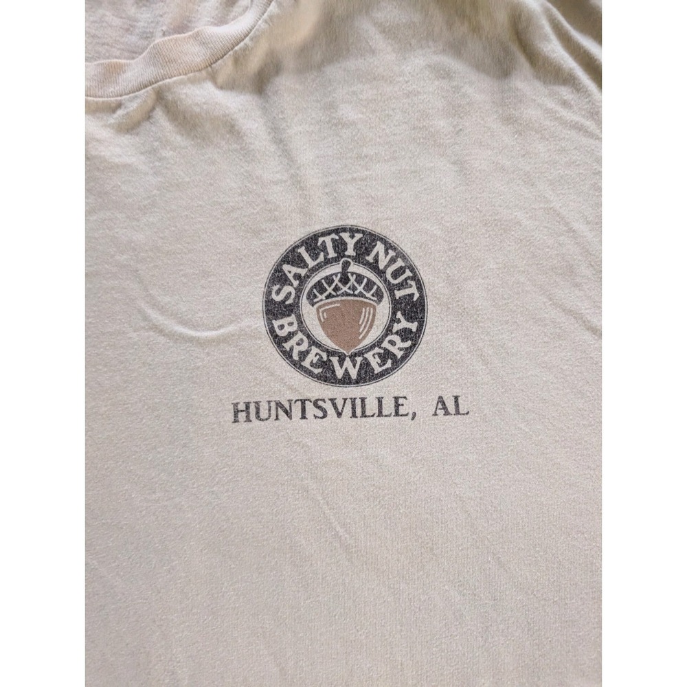Salty Nut Brewery Adult Large Graphic Print Tan Short Sleeve T-Shirt‎ Size L - Picture 2 of 4